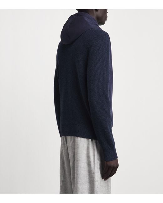 Herno Blue Wool Hybrid Jacket for men