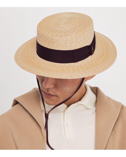 Borsalino White Straw Magiostrina Hat for men