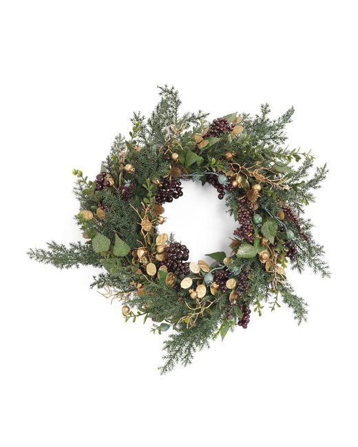 Harrods Green Golden Acorn Wreath