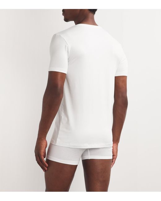 Falke White Daily Comfort T-Shirt for men