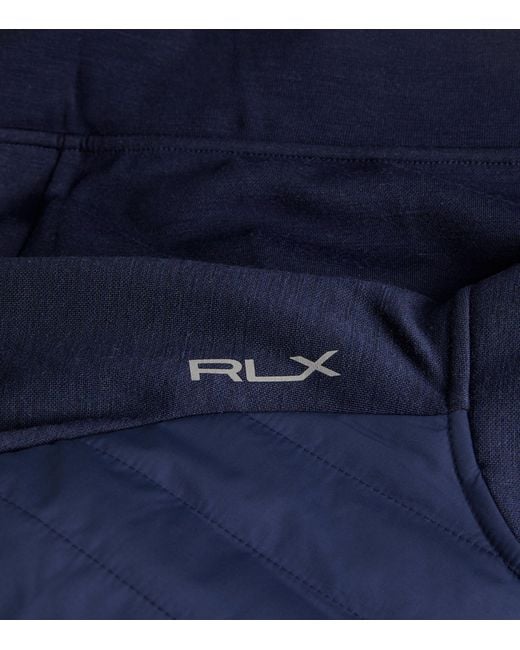 RLX Ralph Lauren Blue Hybrid Quarter-zip Jacket for men