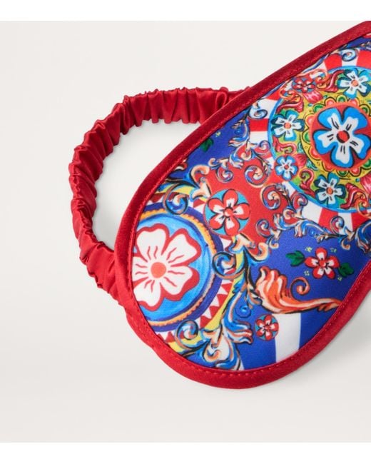 Dolce & Gabbana White Carretto Slippers And Sleep Mask Travel Set