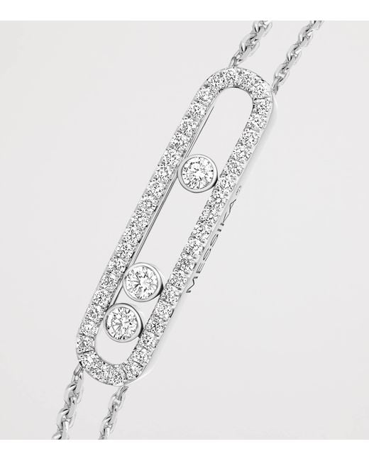 Messika White And Diamond Move Classique Pavé Bracelet