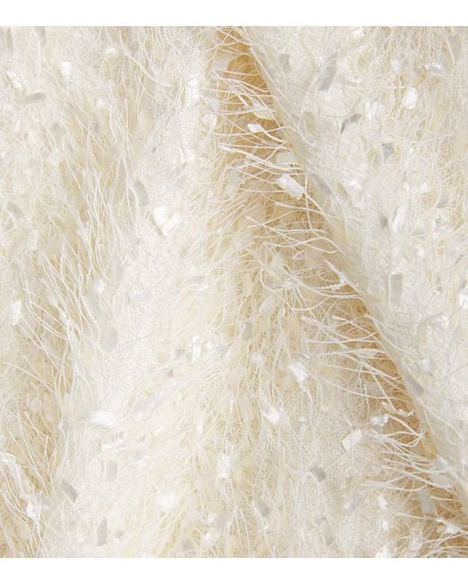 Vince White Fringe Knee-Length Skirt