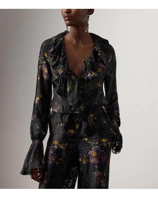 Ralph Lauren Black Satin Carol Jumpsuit