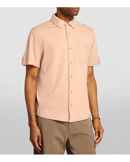 PAIGE Pink Short-sleeve Brayden Shirt for men
