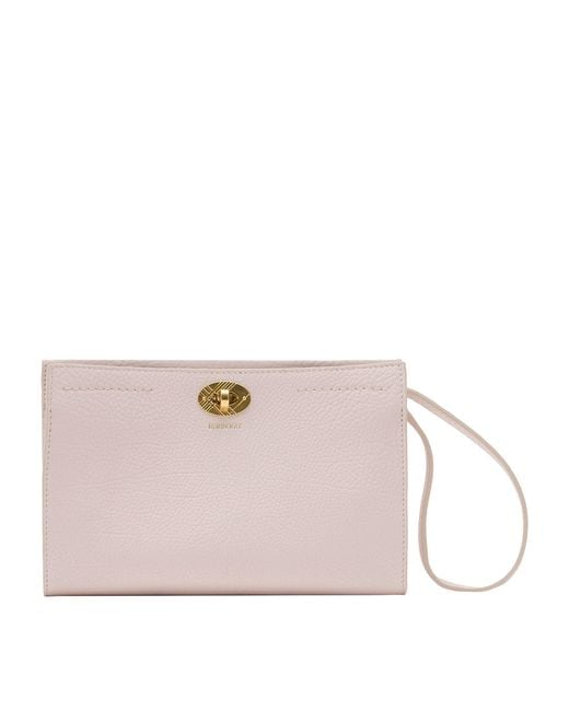 Burberry Pink Leather Cotswolds Pouch