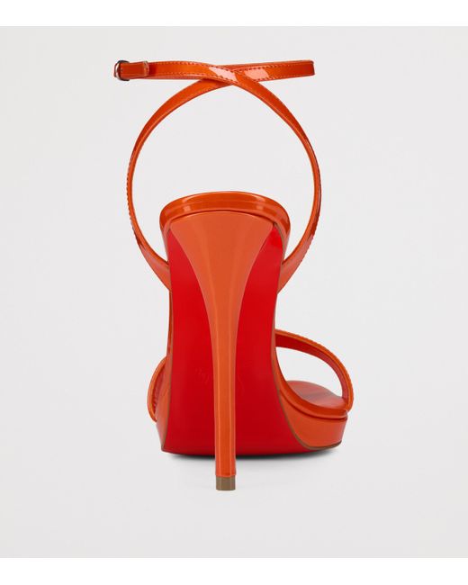 Christian Louboutin Red Miss Z Patent Leather Queen Sandals 120