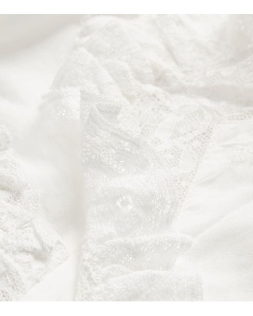 Rixo White Cotton Dove Mini Dress