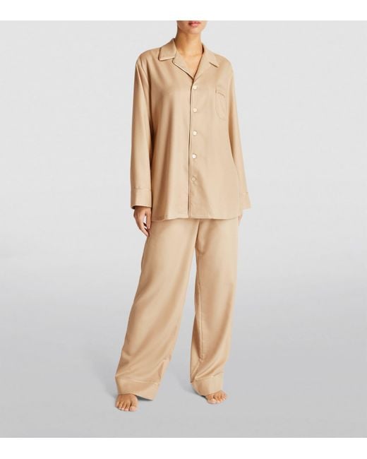 Olivia Von Halle Natural Cashmere Vanderbilt Pyjamas