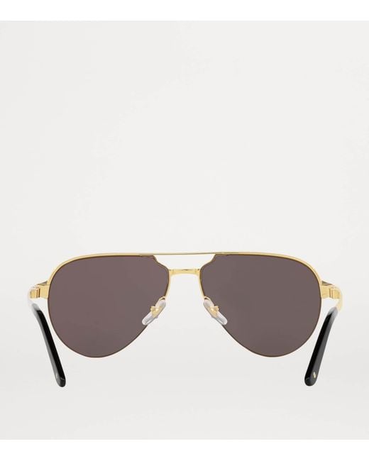 Cartier Gray Metal 06L001652 Sunglasses for men
