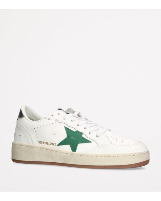 Golden Goose Deluxe Brand White Leather Ball Star 2 Sneakers for men
