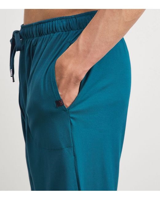 Derek Rose Blue Modal-Blend Basel Drawstring Shorts for men