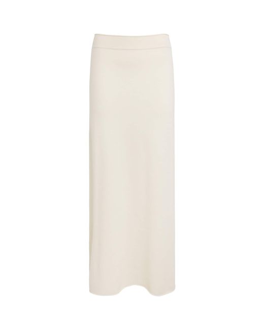 arch4 White Cashmere Parker Maxi Skirt