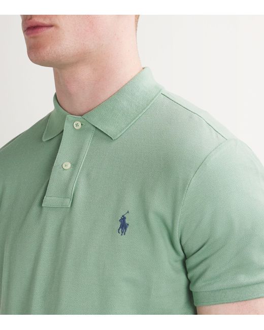 Polo Ralph Lauren Green Cotton Mesh Custom-fit Polo Shirt for men