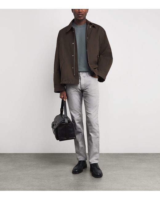 Brioni Gray Meribel Straight Jeans for men