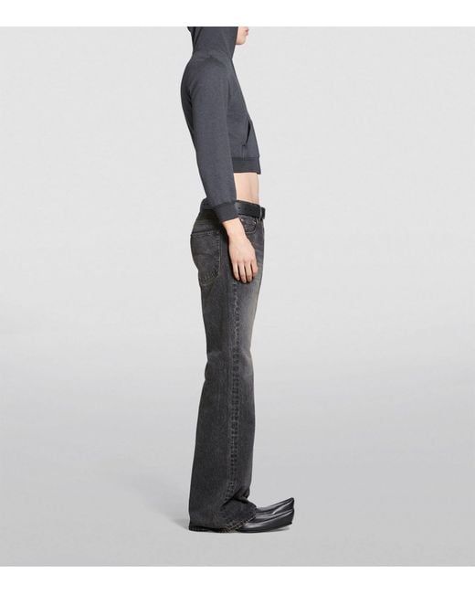 Balenciaga Gray Low-rise Flared Jeans for men