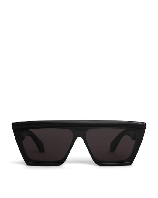 Alaïa Black Acetate Rectangle Mask 69 Sunglasses