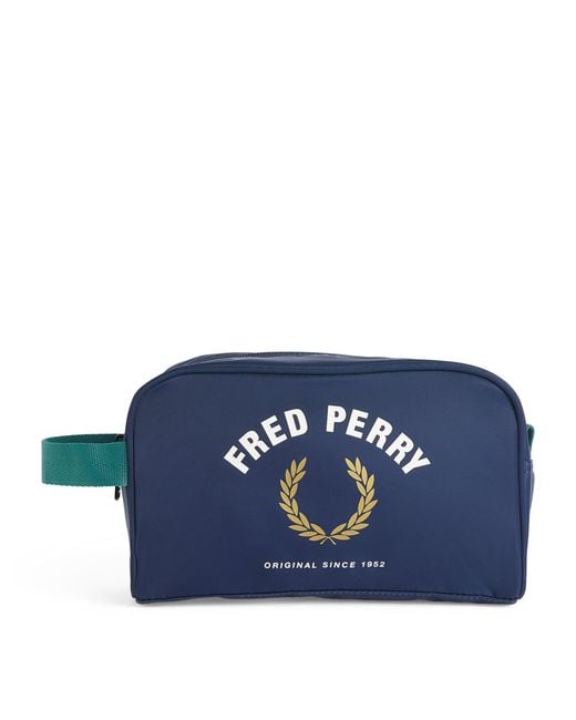Fred Perry Blue Logo Wash Bag