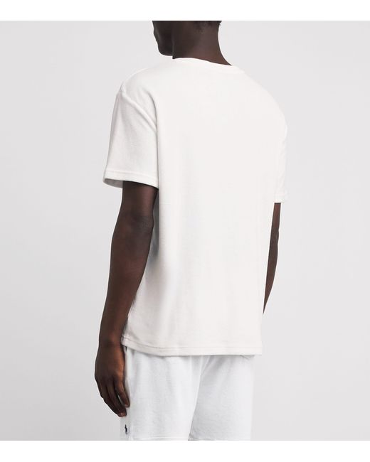 Polo Ralph Lauren White Cotton-Blend Terry Cloth T-Shirt for men