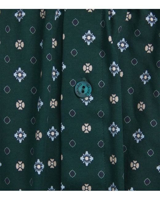 Hanro Green Cotton Boxer Shorts for men