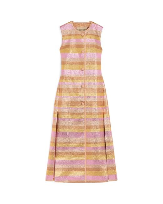 Valentino Pink Metallic Stripe Vest