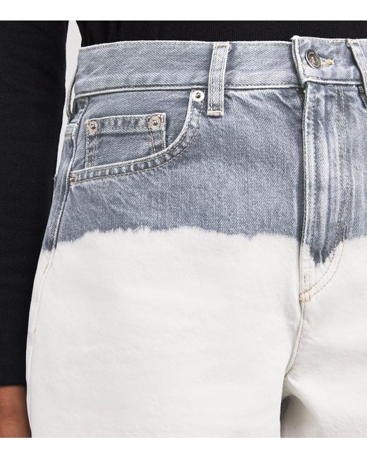 Maje Blue Tie-Dye Denim Shorts