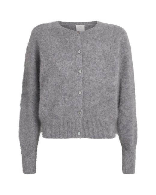Almada Label Gray Brushed Cashmere Coco Cardigan