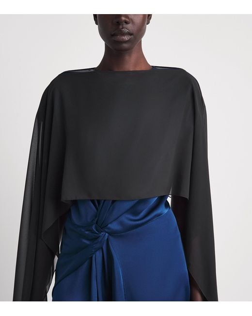 Talbot Runhof Black Organza Shawl