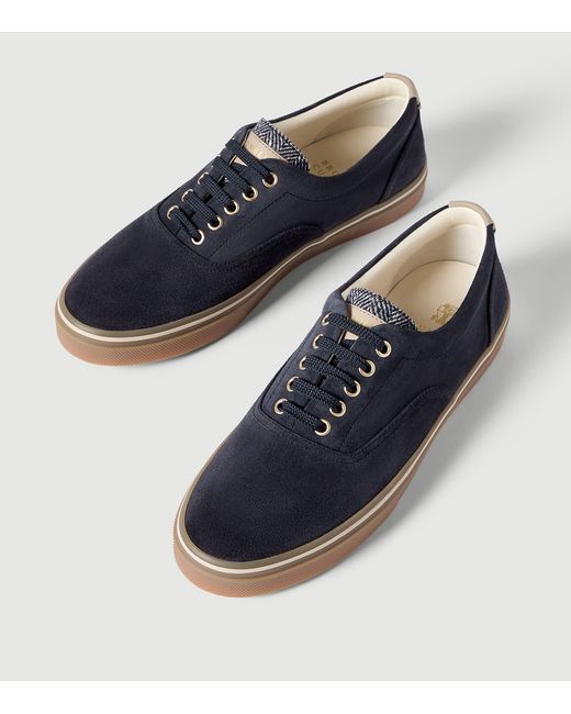 Brunello Cucinelli Blue Suede Sneakers for men