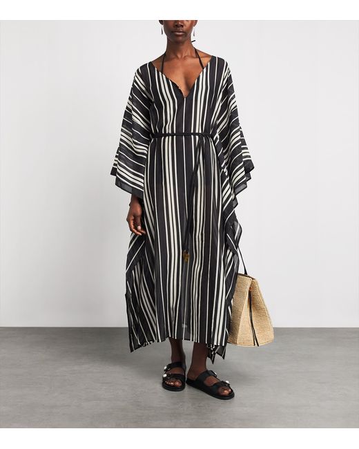 Tory Burch Black Cotton-Silk Kaftan