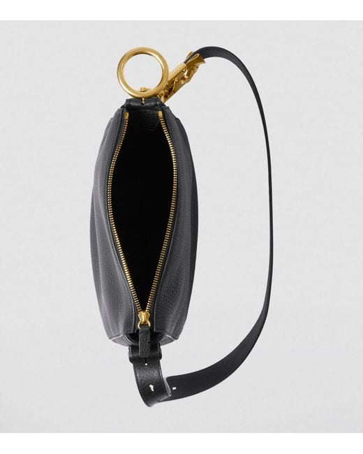 Burberry Small Leather Knight Shoulder Bag in Black | Lyst