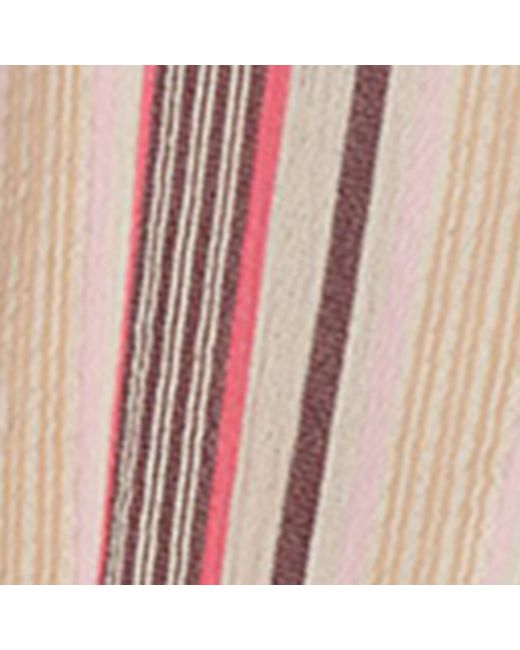 Burberry Pink Cotton Voile Striped Mini Dress