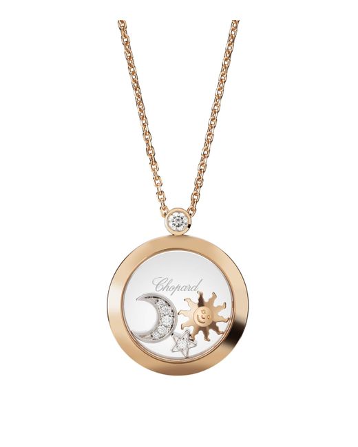 Chopard Metallic And Diamond Happy Diamonds Pendant