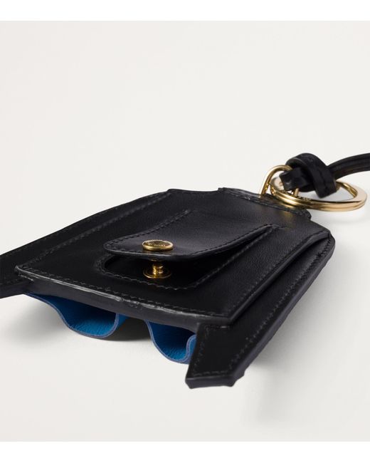 Miu Miu Blue Leather Shirt Keychain