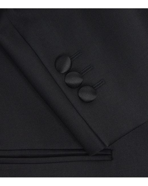 Emporio Armani Black Virgin Wool Blazer for men