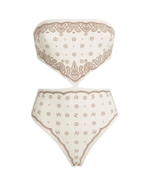 Devon Windsor White Cut-Out Rebecca Swimsuit