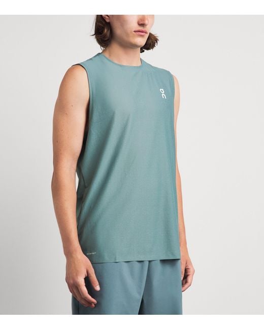 On Shoes Green Court Tank Top for men