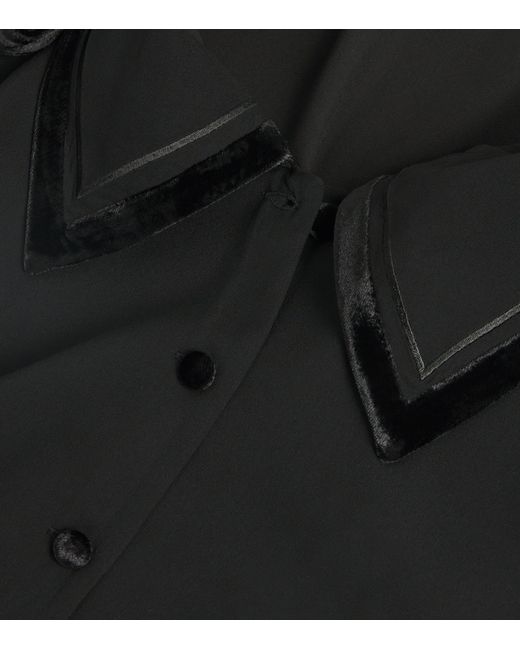 FRAME Black The Silk Sailor Blouse