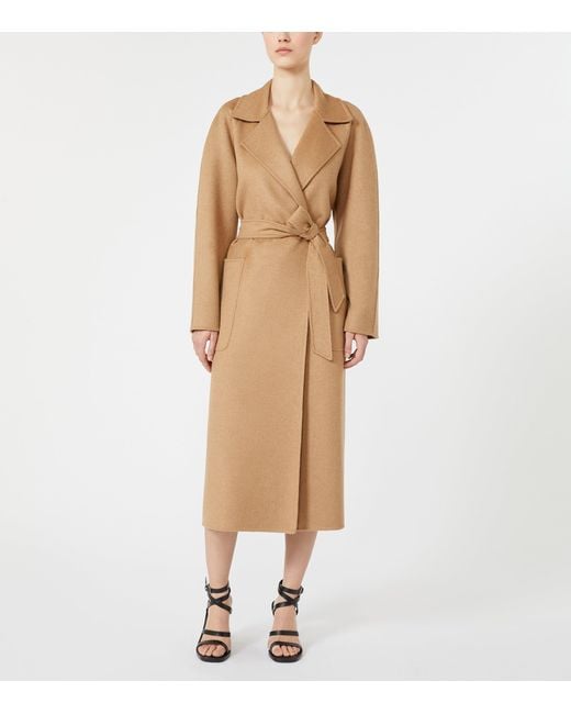 Max Mara Natural Camelwool Belted Coat