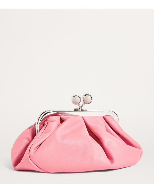 Weekend by Maxmara Pink Small Leather Pasticcino Clutch Bag