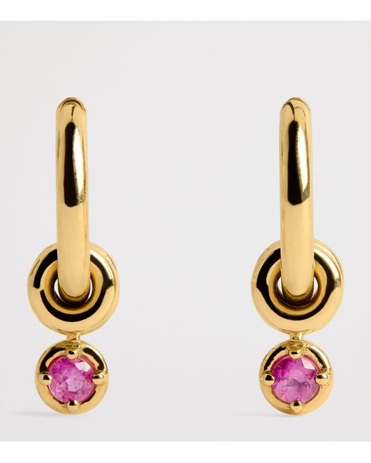Spinelli Kilcollin Metallic And Sapphire Zahra Hoop Earrings