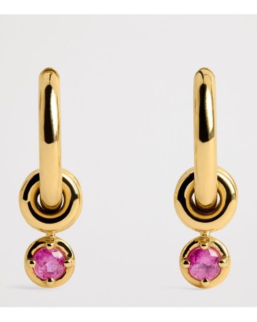 Spinelli Kilcollin Metallic And Sapphire Zahra Hoop Earrings