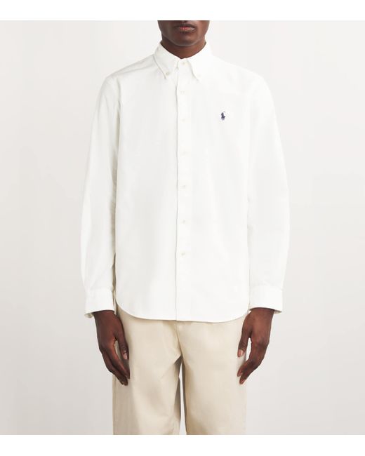 Polo Ralph Lauren Corduroy Polo Pony Shirt in White for Men | Lyst