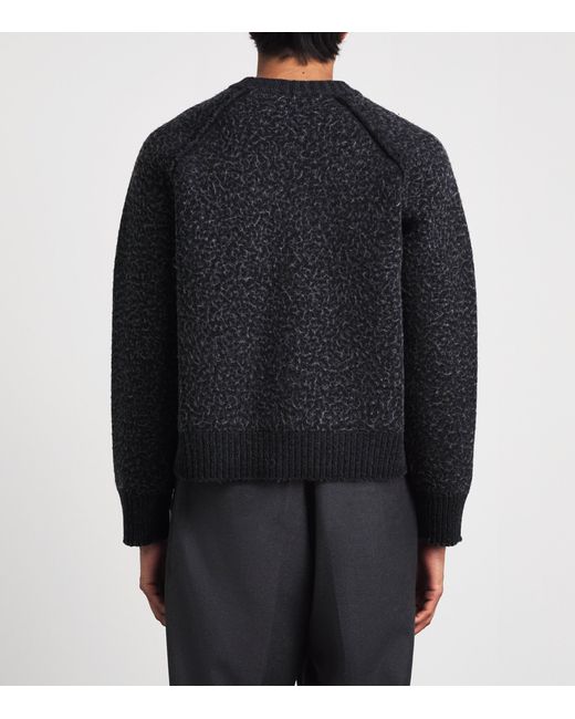 Craig Green Black Wool-Blend Zip-Up Sweater for men
