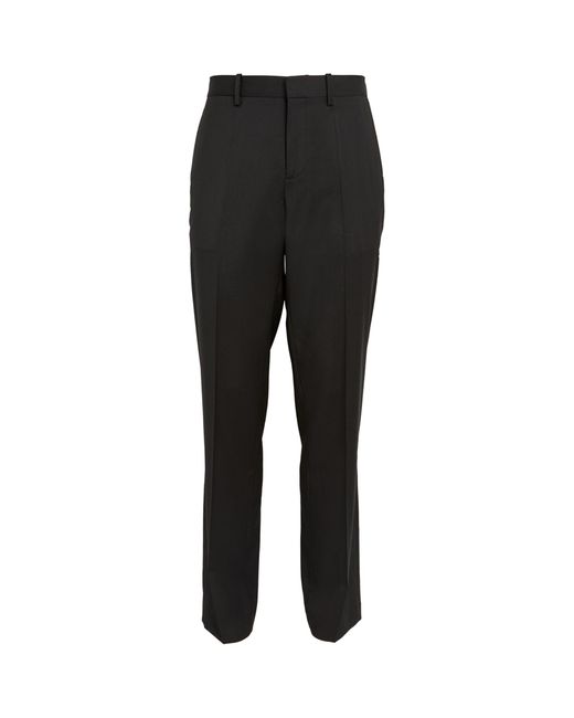 Helmut Lang Black Wool Straight Tailored Trousers for men