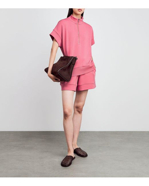 Varley Pink Short-Sleeve Ritchie Sweatshirt