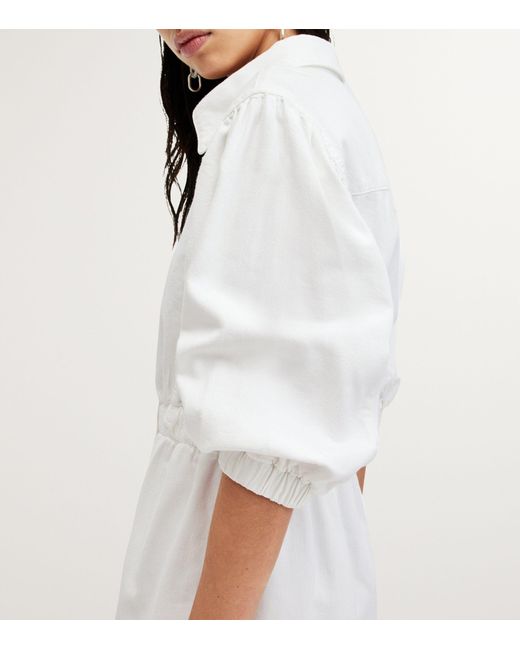 AllSaints White Denim Osa Midi Dress