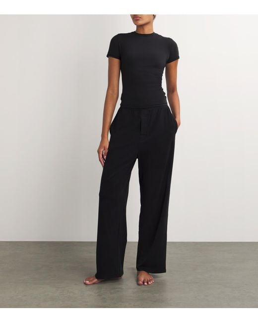 Skims Black Boyfriend Sweatpants