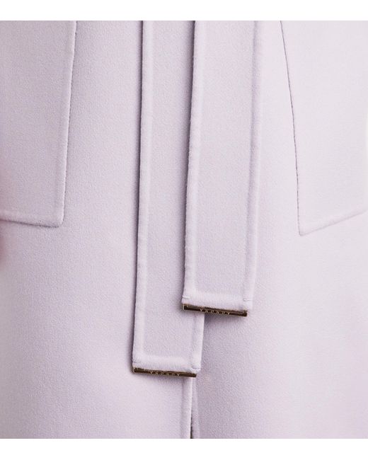 Agnona Purple Cashmere Belted Coat